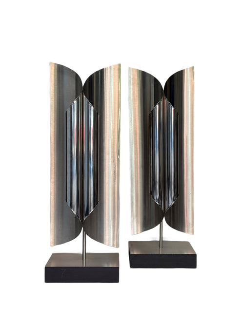 1970s Maison Charles Metal Light - aptiques by Authentic PreOwned