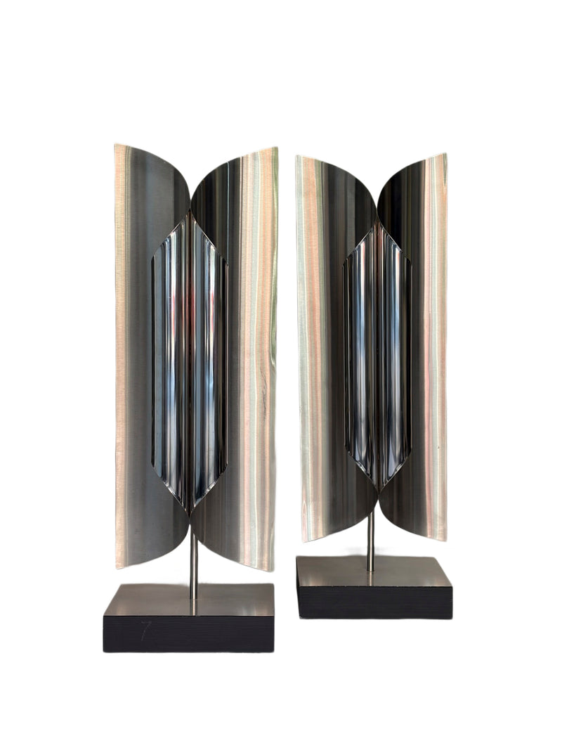 1970s Maison Charles Metal Light - aptiques by Authentic PreOwned