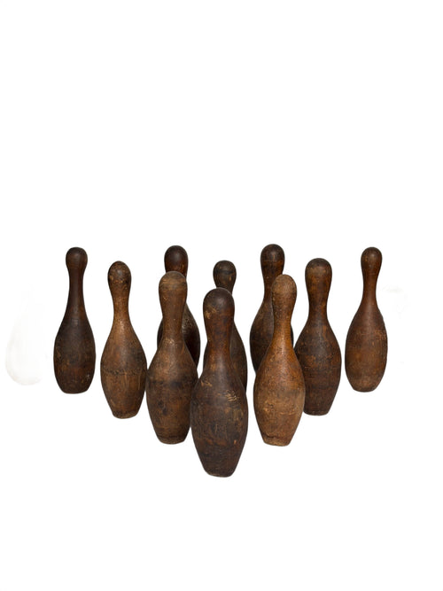 Antique Bowling Pins and Ball - aptiques by Authentic PreOwned