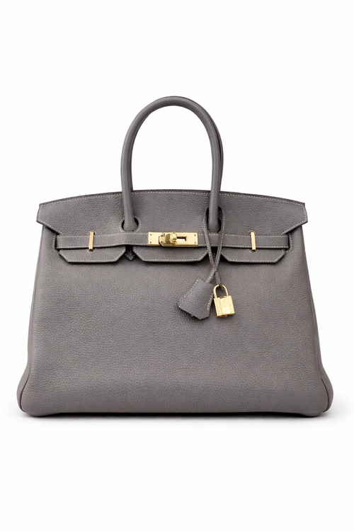 Hermes Togo Birkin 35 Etoupe - aptiques by Authentic PreOwned