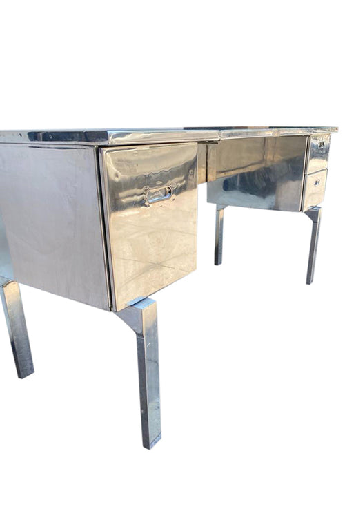High Polished Military Desk - aptiques by Authentic PreOwned