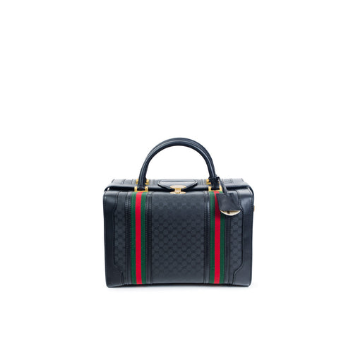 Gucci Black Fabric & Leather Train Cosmetic case - aptiques by Authentic PreOwned