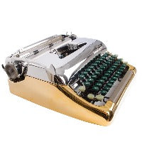 Gold and Chrome Smith Corona Typewriter - aptiques by Authentic PreOwned