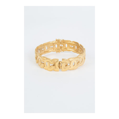 Chanel Vintage Double CC Logo Bangle - aptiques by Authentic PreOwned