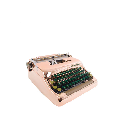 Smith Corona 1955 Rose Gold Plated Typewriter - aptiques by Authentic PreOwned