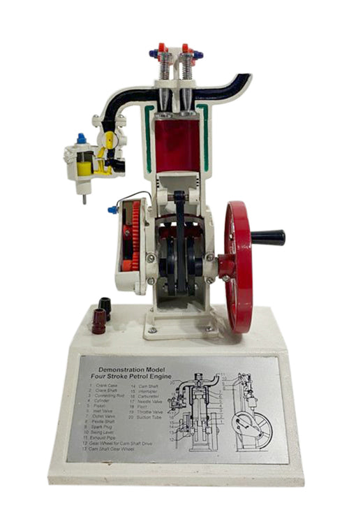 Vintage Four Stroke Petrol Cutaway Engine Model - aptiques by Authentic PreOwned