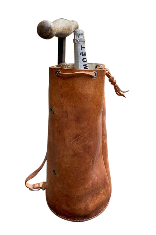 Vintage Leather Sac with Spirits - aptiques by Authentic PreOwned