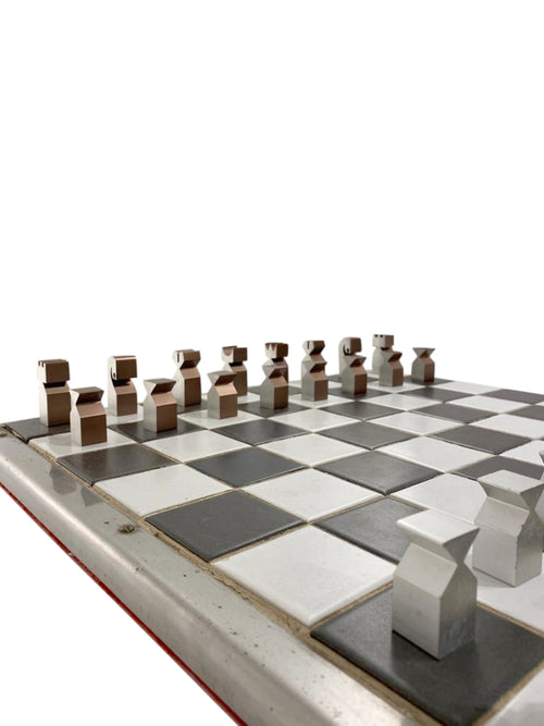 Modernist-Aluminum Chess Pieces - aptiques by Authentic PreOwned