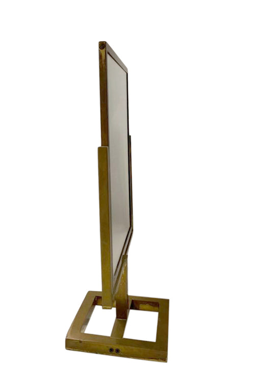 Mid Century Brass Over the Counter Mirror - aptiques by Authentic PreOwned
