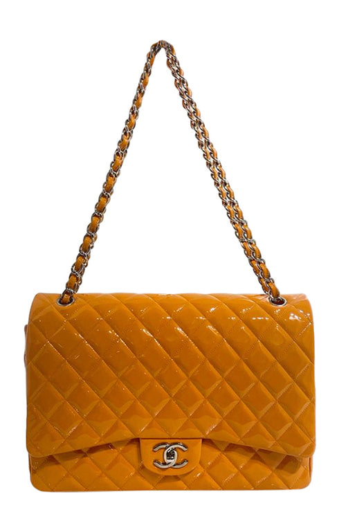 Chanel Patent Leather Maxi Double Flap - aptiques by Authentic PreOwned