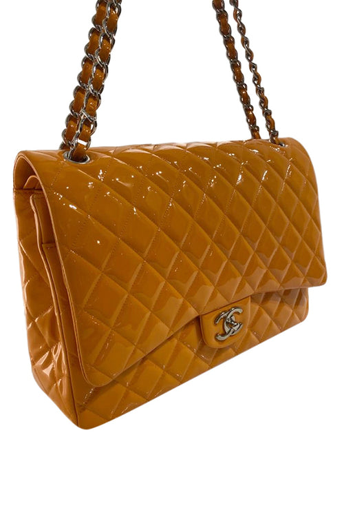 Chanel Patent Leather Maxi Double Flap - aptiques by Authentic PreOwned